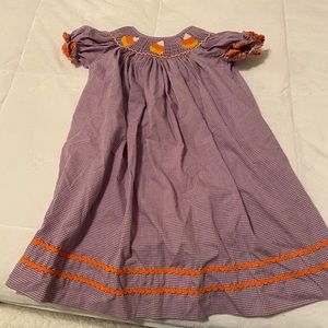 Candy Corn Smocked Dress